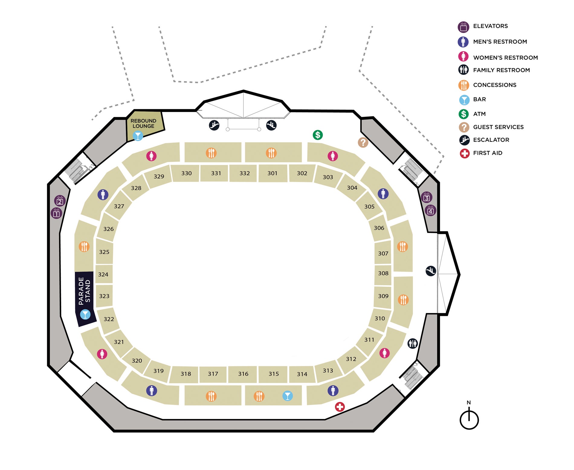 Maps Levels Smoothie King Center 300 Levelthumb Jpg Seating Chart Thumb
